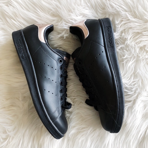 stan smith black and rose gold